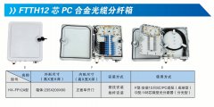 FTTH12芯PC合金(jīn)光(guāng)纜分(fēn)線箱